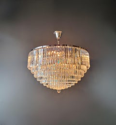 Lampadario rotondo moderno postmoderno A. Silver Art Nouveau XXL