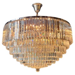 Postmodern Modern Silver Chrom Round Chandelier Art Nouveau XXL