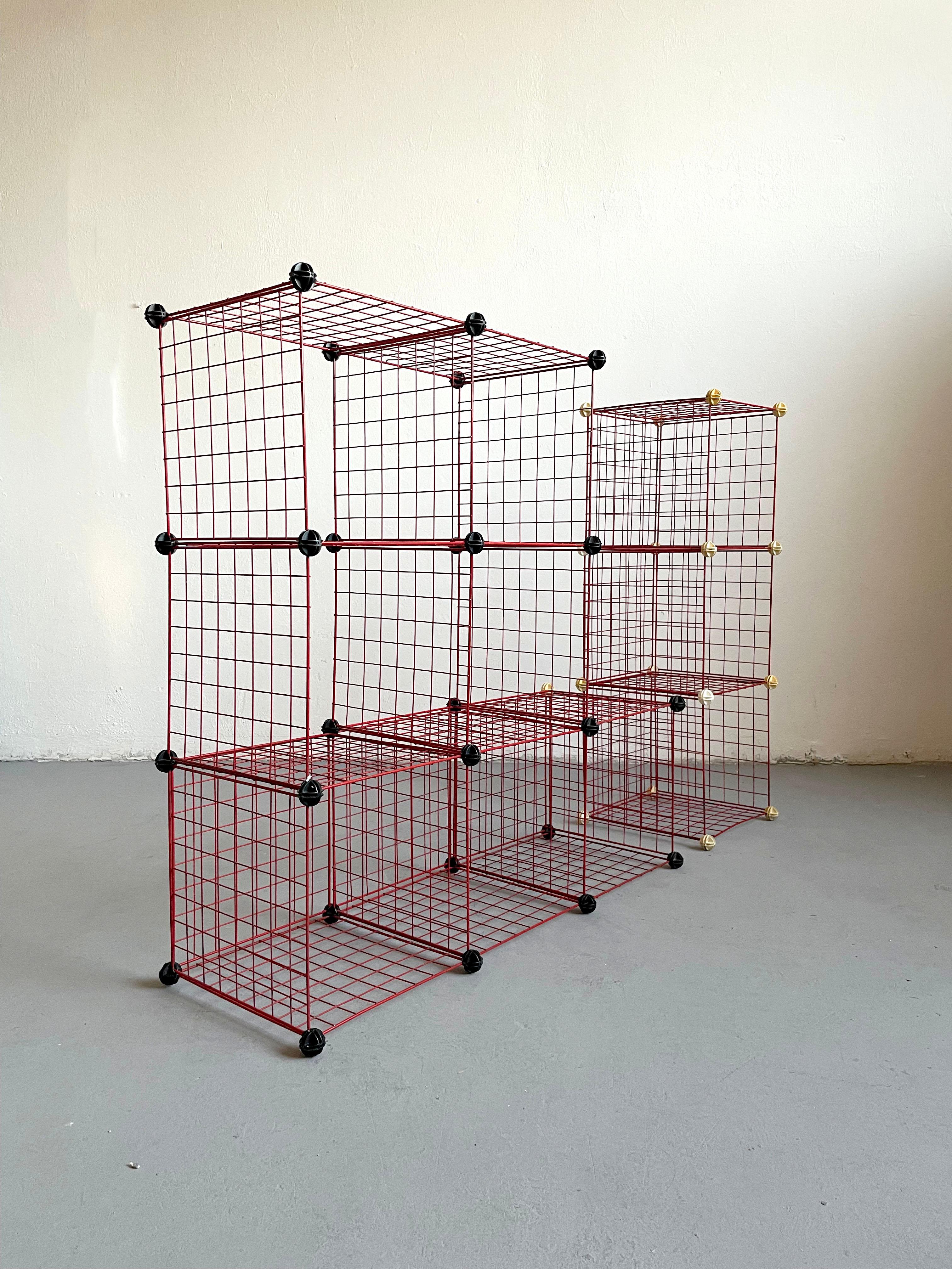 Postmodern Modular Metal Shelf, 1980s 8