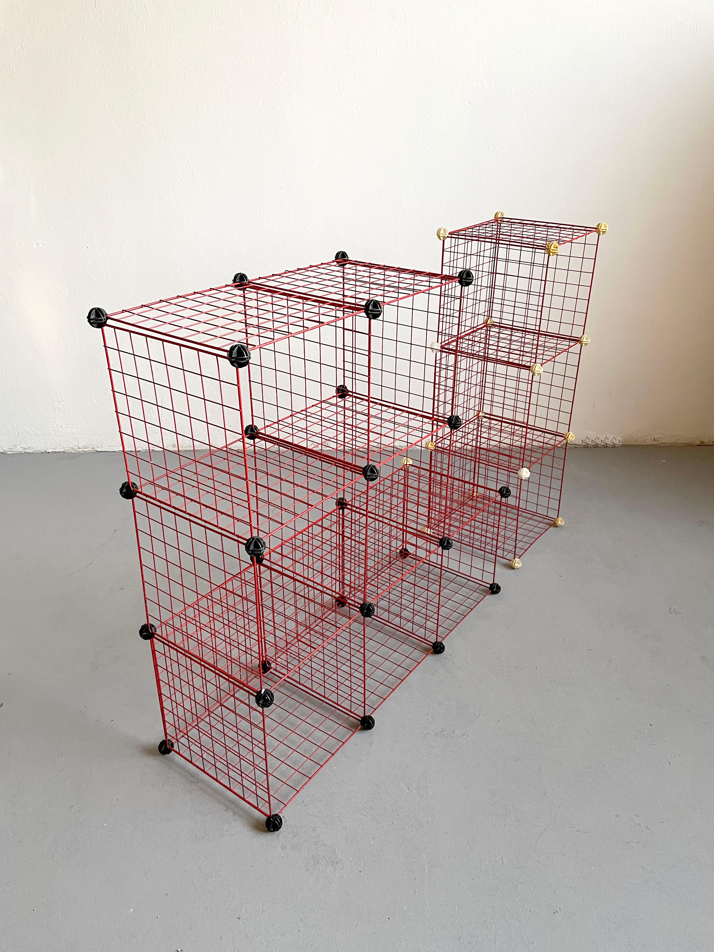 Postmodern Modular Metal Shelf, 1980s 9