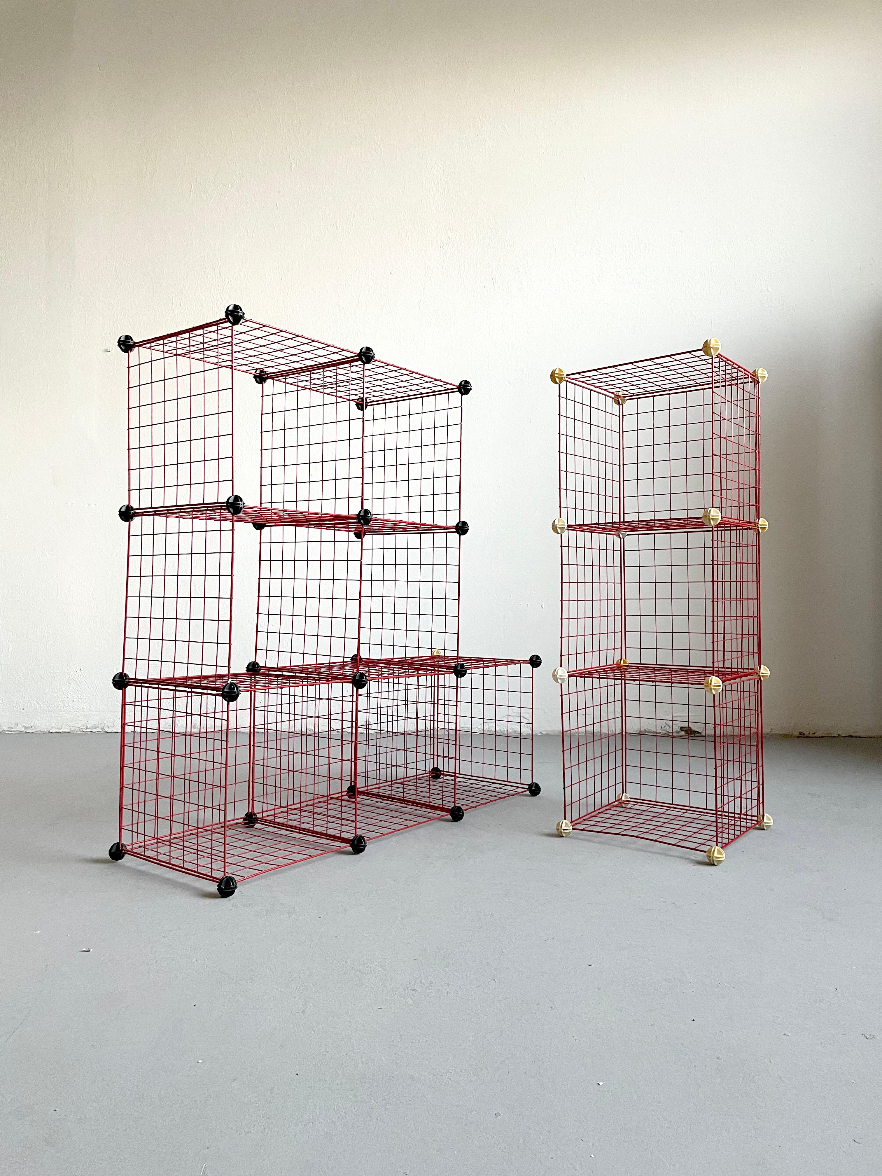 Postmodern Modular Metal Shelf, 1980s 12