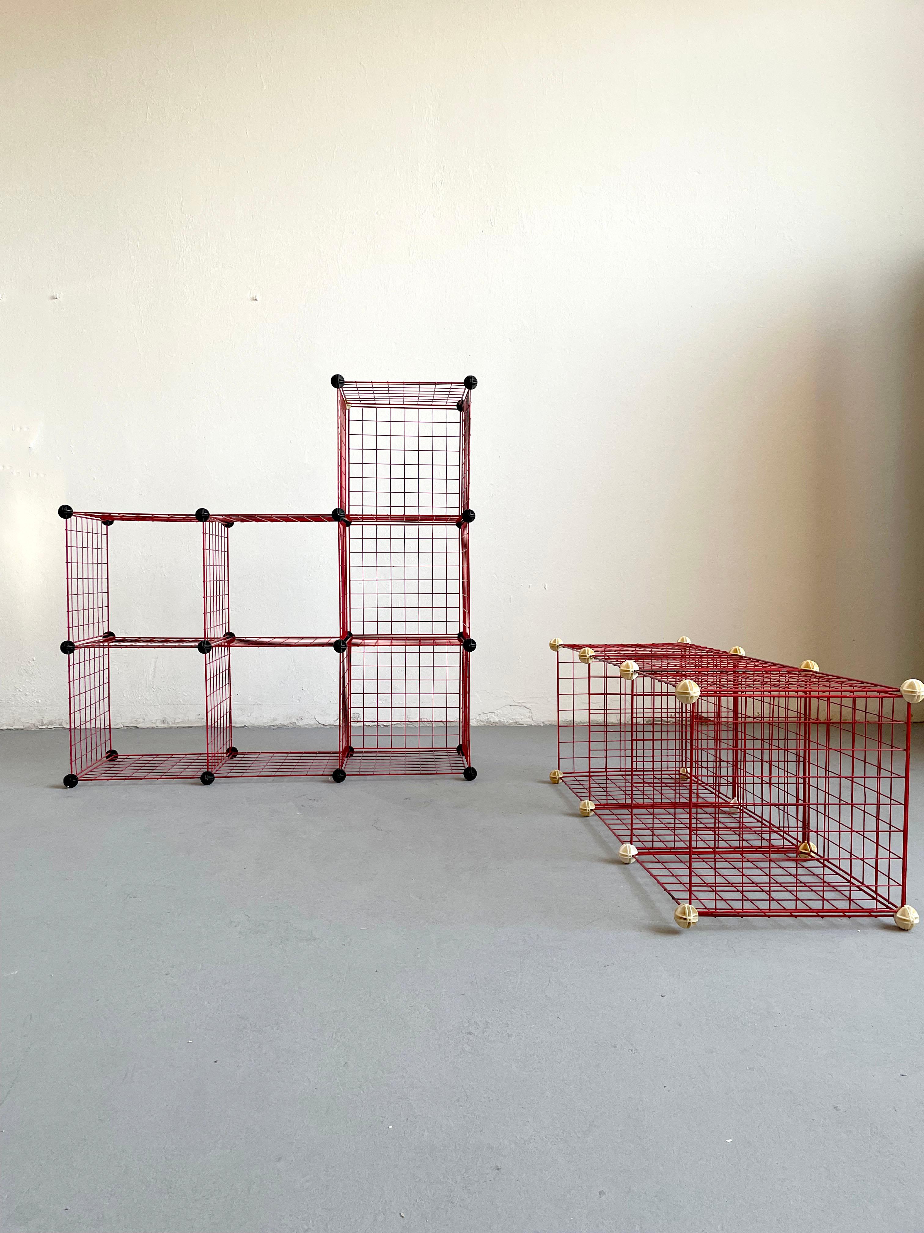 Postmodern Modular Metal Shelf, 1980s 13