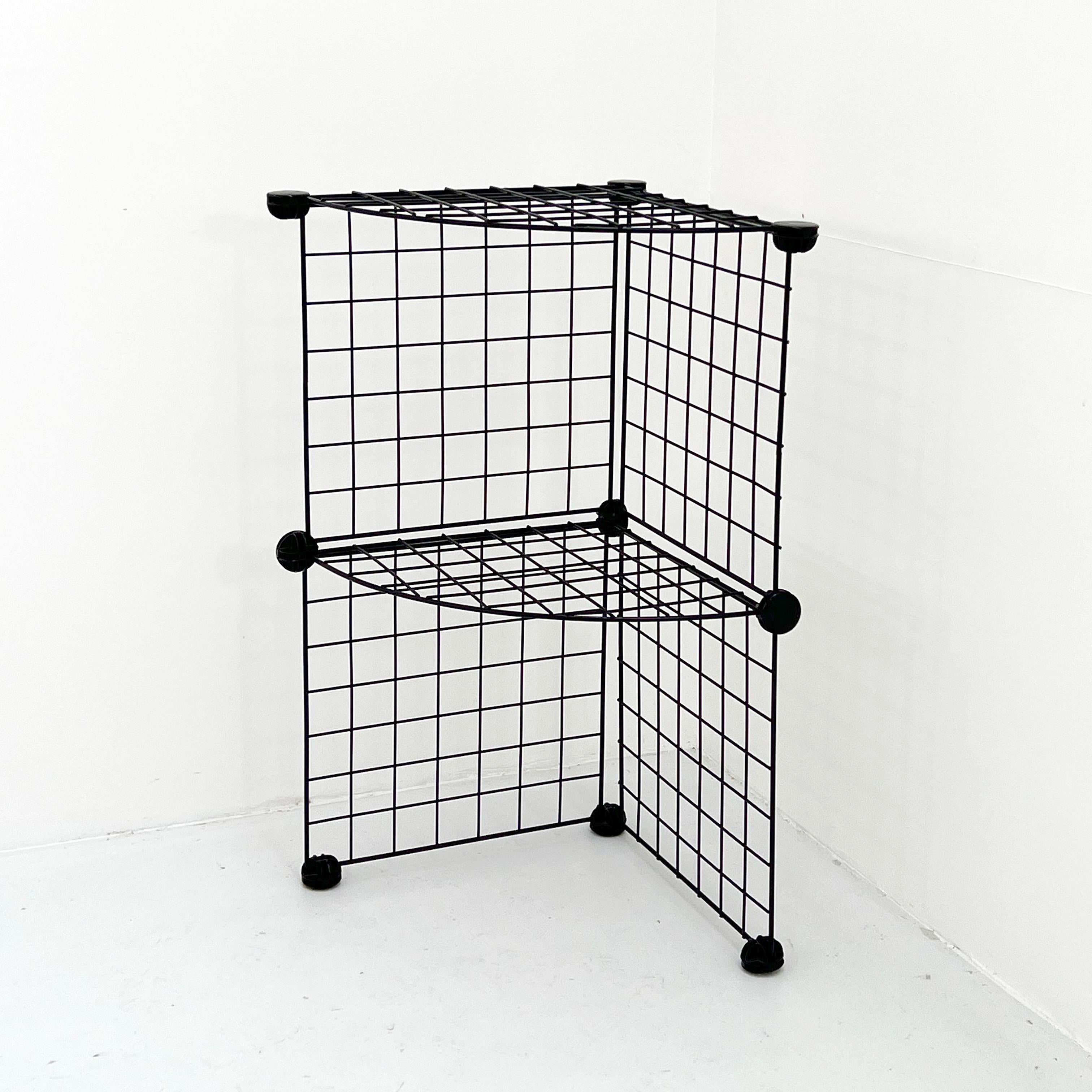 Postmodern Modular Metal Shelf, 1980s In Good Condition For Sale In Ixelles, Bruxelles