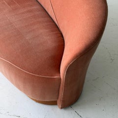 Postmodern Mohair Lounge Chaise