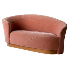 Postmodern Mohair Lounge Chaise