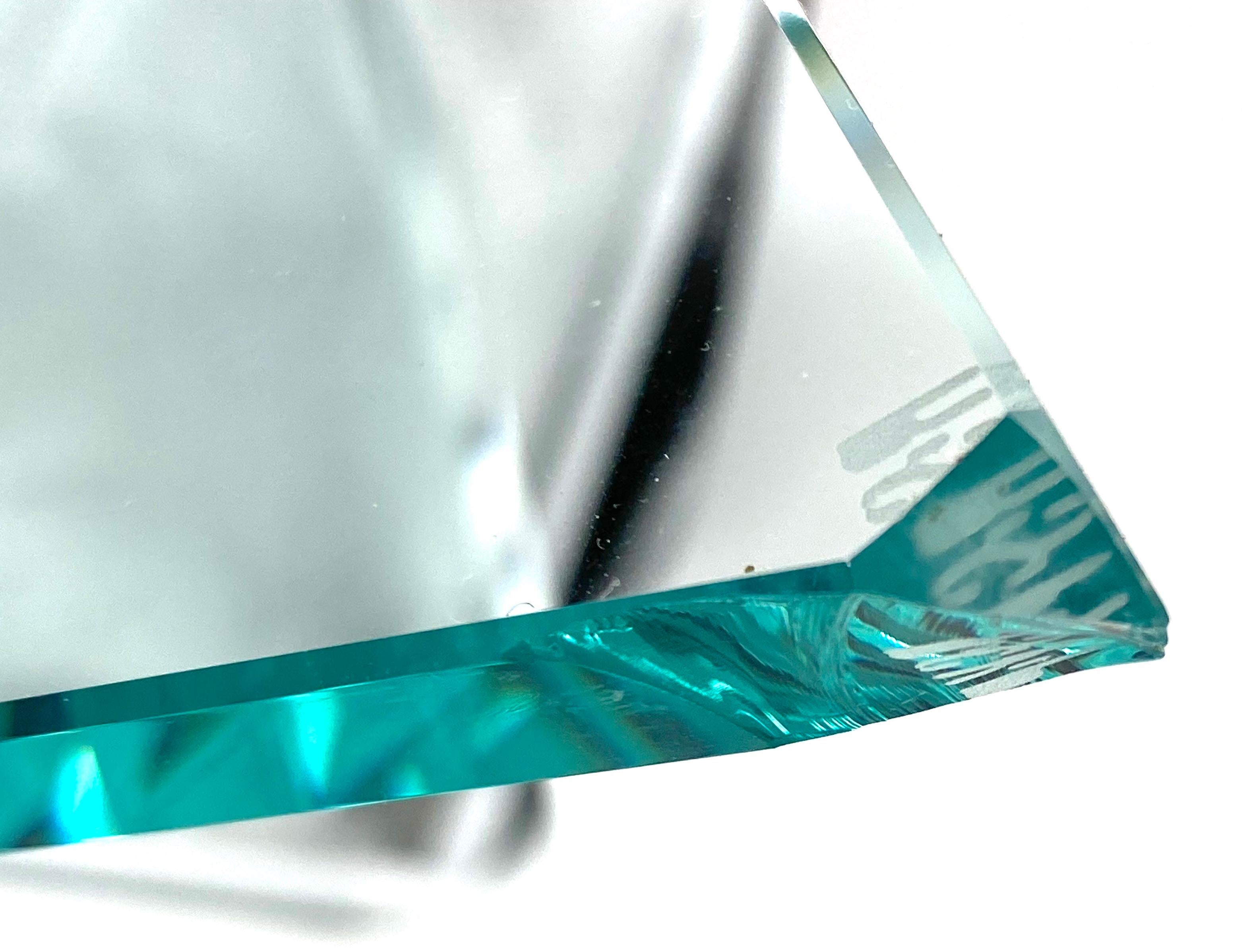Postmodern molded glass bowl / centerpiece, RSVP Italy 1980s For Sale 4
