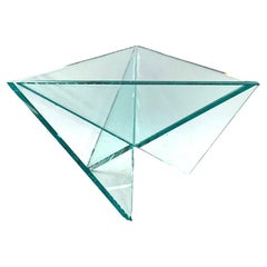 Postmodern molded glass bowl / centerpiece, RSVP Italy 1980s