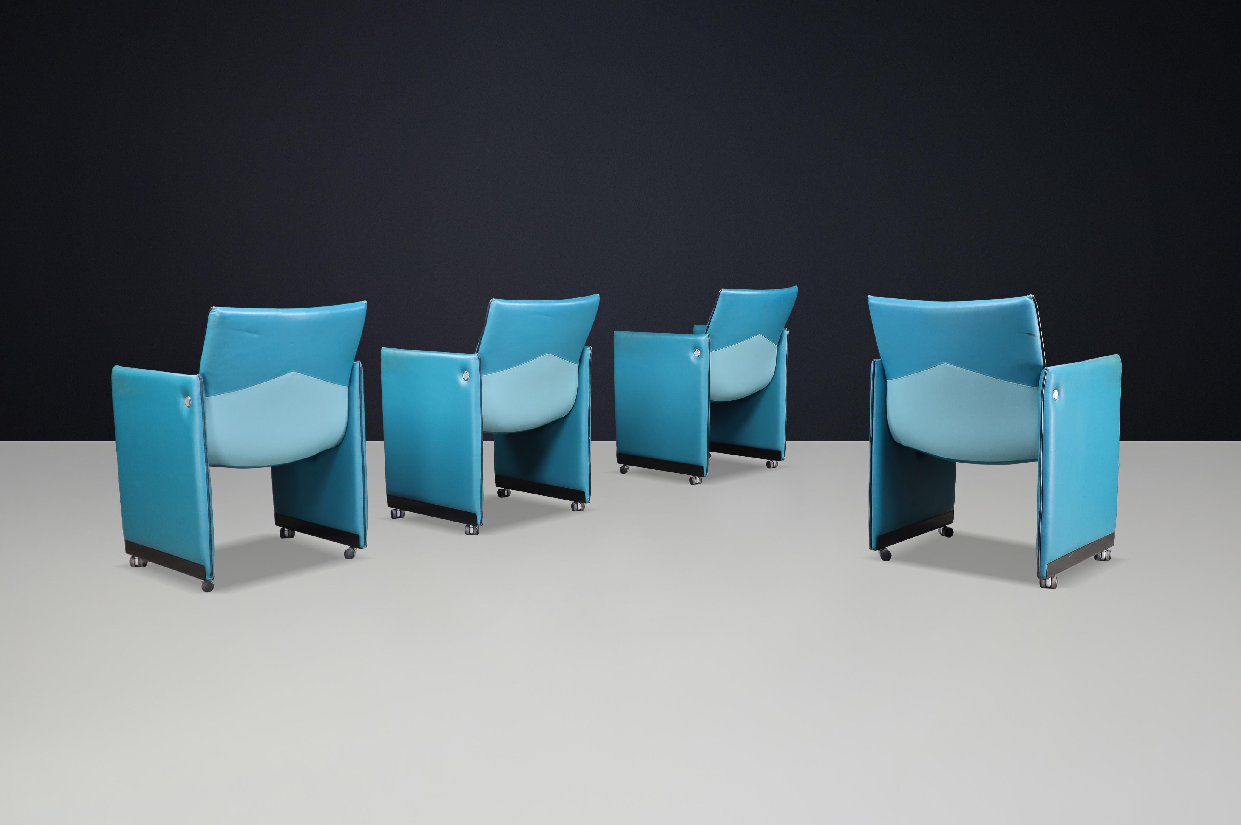 Postmoderne Montana Sessel von Geoffrey Harcourt für Artifort, 1980er Jahre - 4er Set im Zustand „Gut“ im Angebot in Almelo, NL