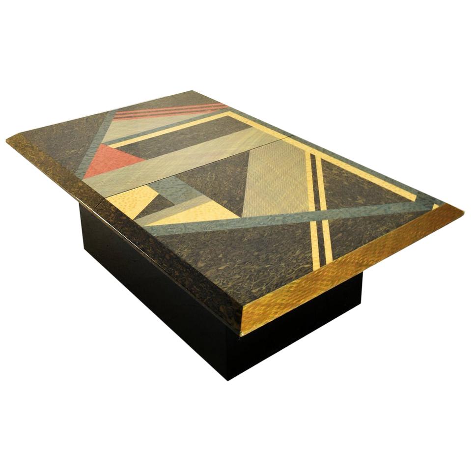 Postmodern Mosaic Coffee Table by Giovanni Offredi for Saporiti, Italy 1980s