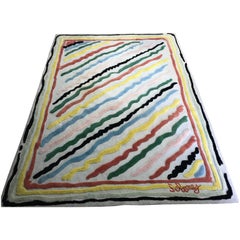 Postmodern Multi Color Artist Edition Rug, Edward Fields Style, 1970s