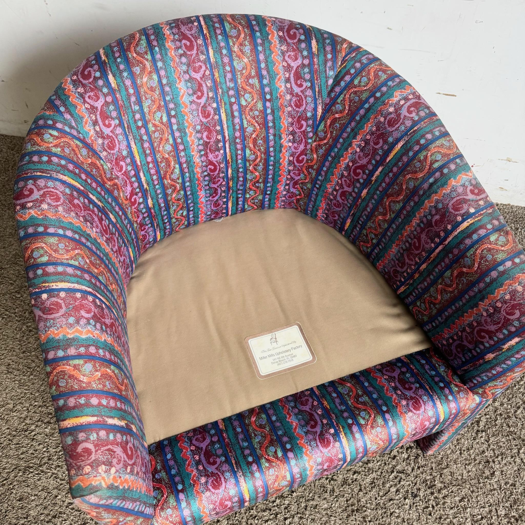 Silla Postmoderna Barrell Multicolor en venta 1