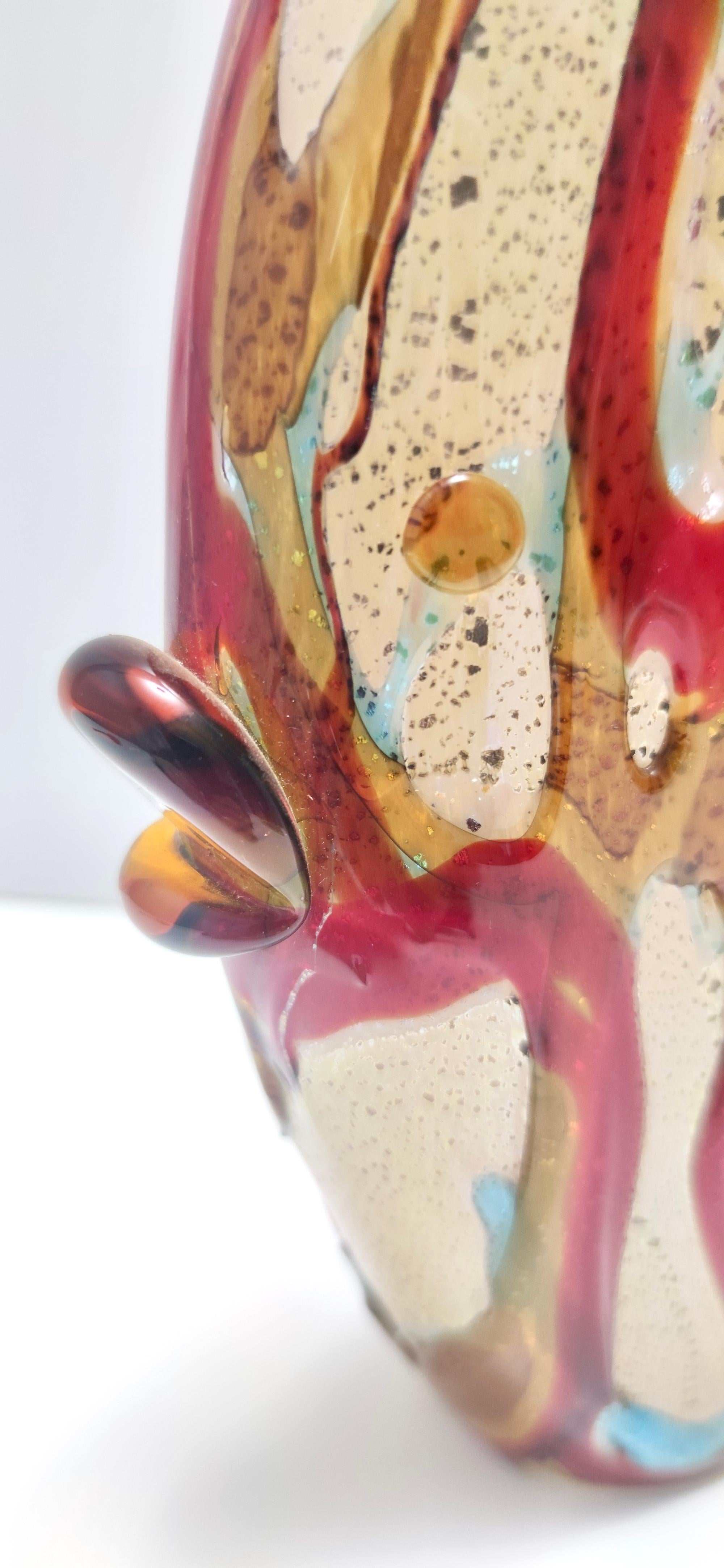 Postmodern Multicolored Hand Blown Murano Glass Fish Decorative Figure, Italy For Sale 5