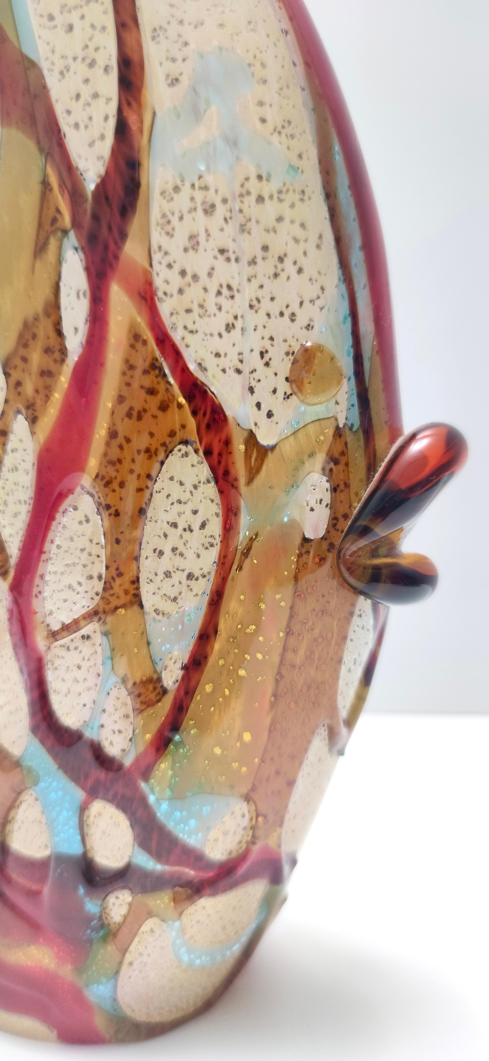 Postmodern Multicolored Hand Blown Murano Glass Fish Decorative Figure, Italy For Sale 3