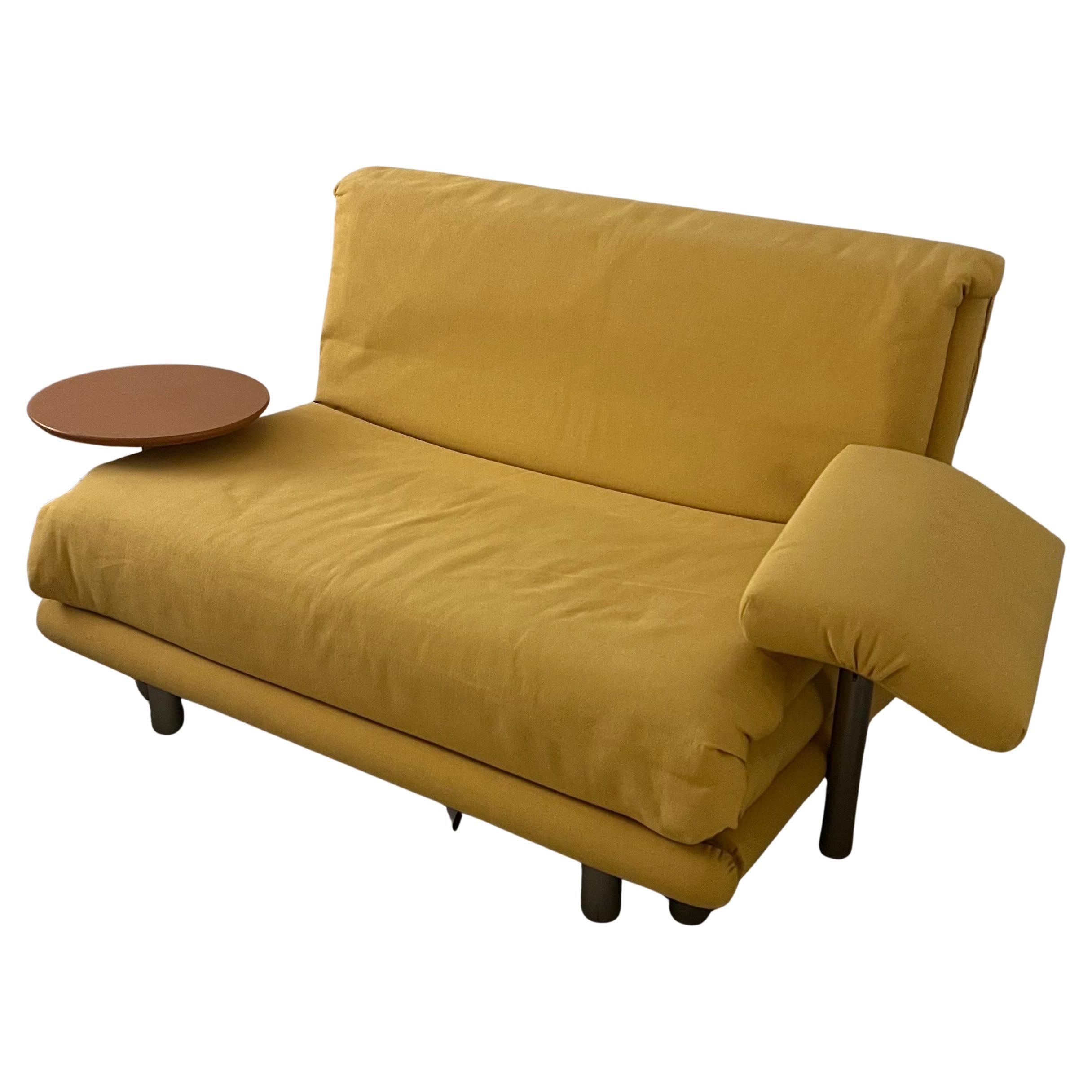 1998 Sofa Daybed designed by Claude Brisson Multy line great condition comes with 3 extra attachments the side table the arm rest , and extra custom pillow wiich adds to the value , back then the extras cost $1200 and the sofa cost $3000 original