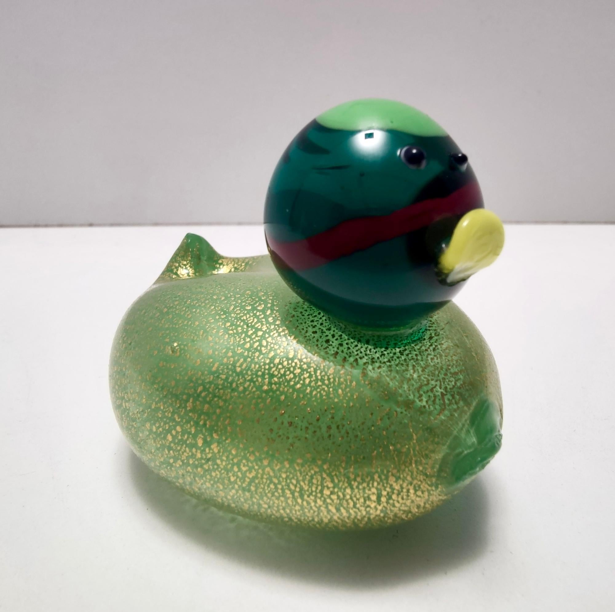 Postmodern Murano Glass Duck with Gold Leaf by La Murrina, Italy 4