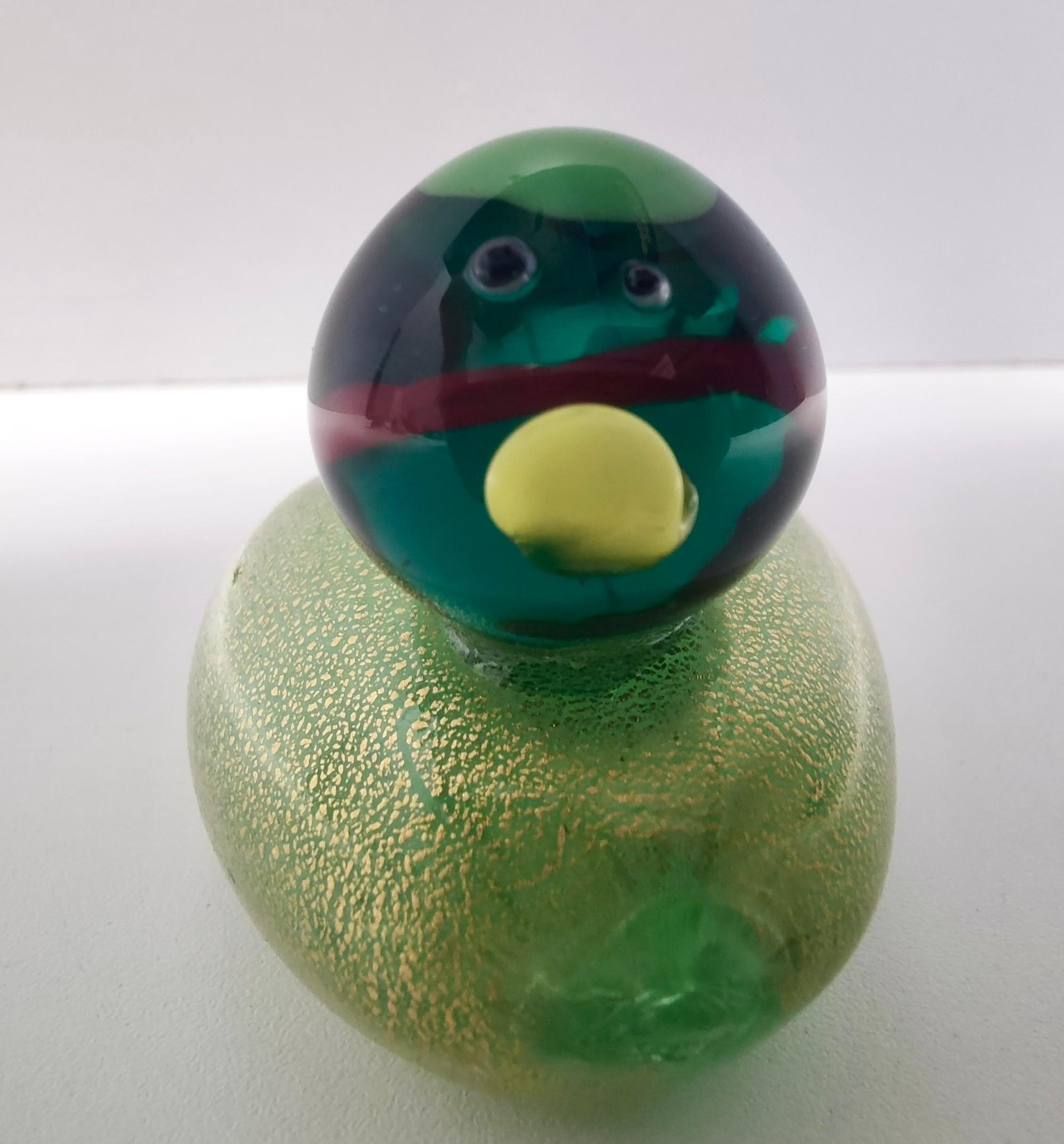 Postmodern Murano Glass Duck with Gold Leaf by La Murrina, Italy 5