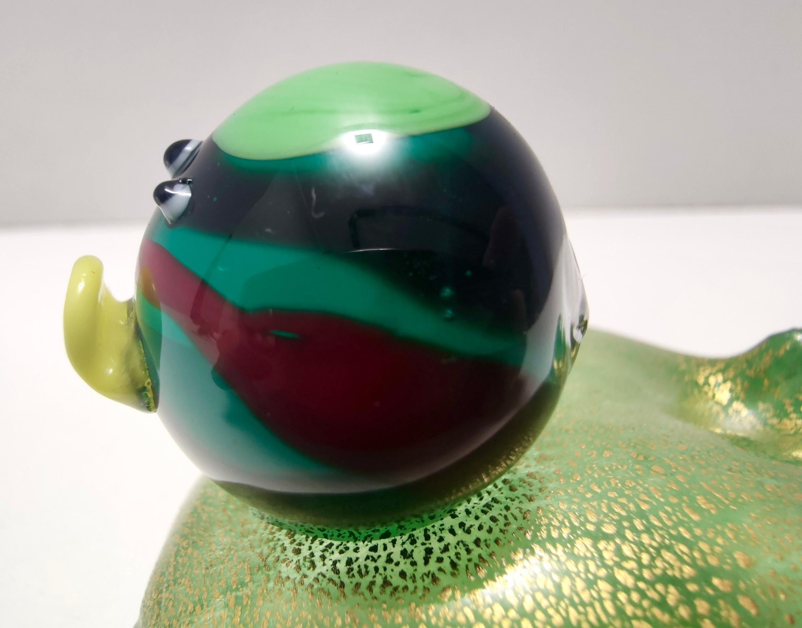 Postmodern Murano Glass Duck with Gold Leaf by La Murrina, Italy 6