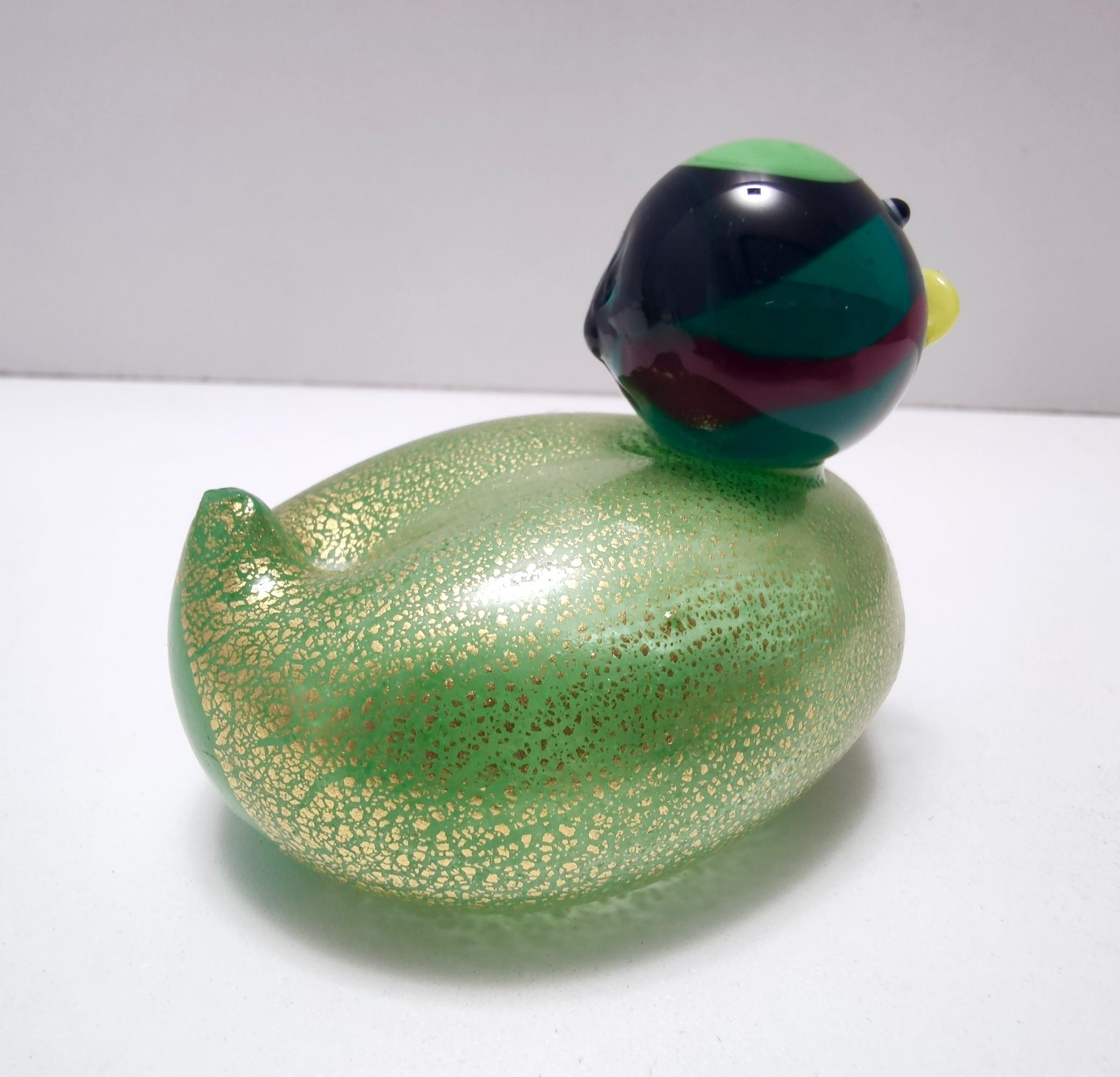 Postmodern Murano Glass Duck with Gold Leaf by La Murrina, Italy 2