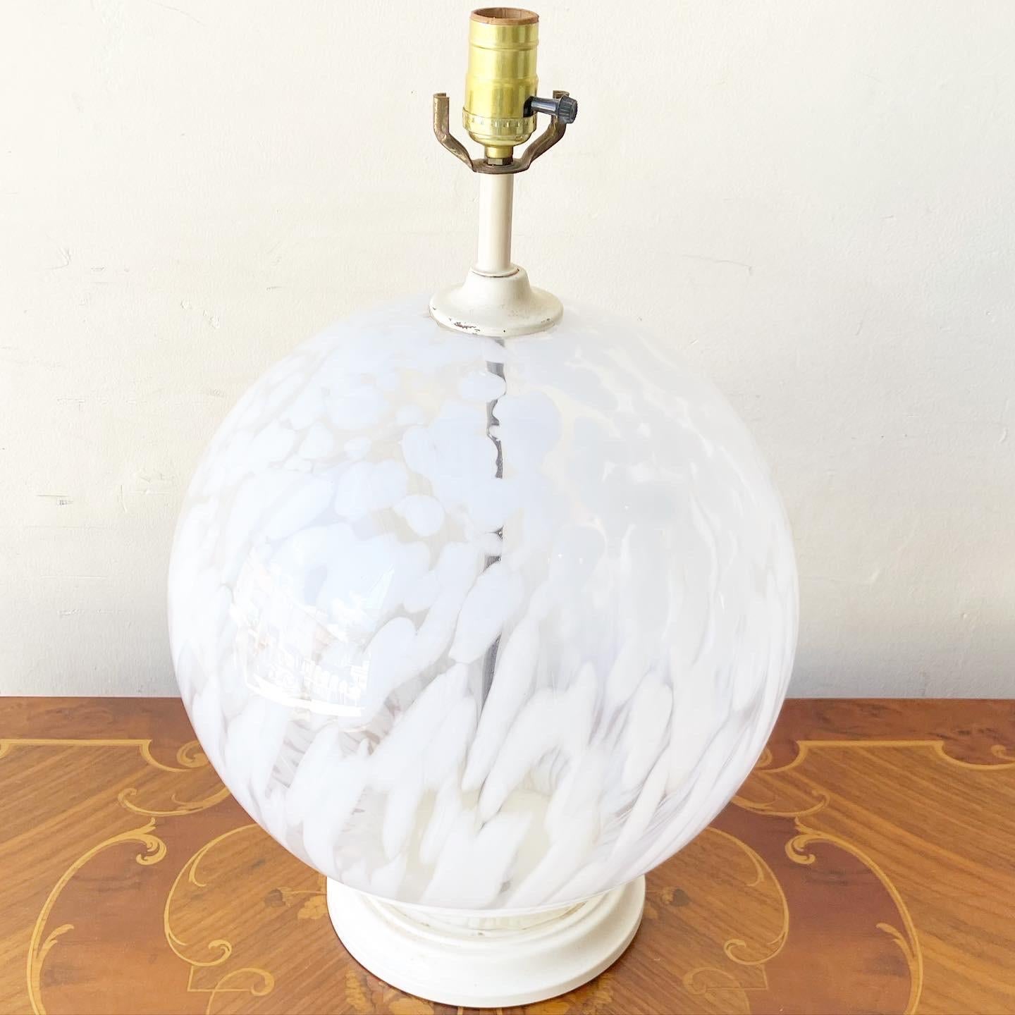 Mid-Century Modern Postmodern Murano Glass Spherical Table Lamp