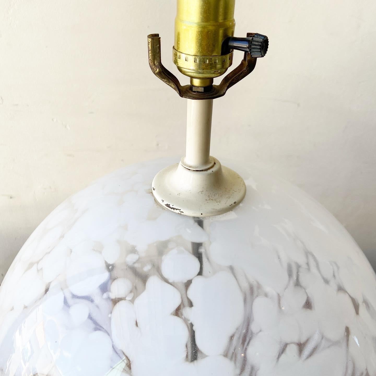Postmodern Murano Glass Spherical Table Lamp In Good Condition For Sale In Delray Beach, FL
