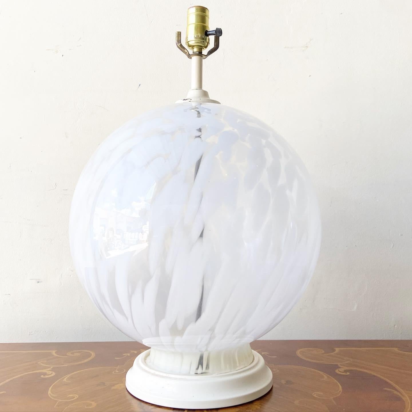 Postmodern Murano Glass Spherical Table Lamp 3