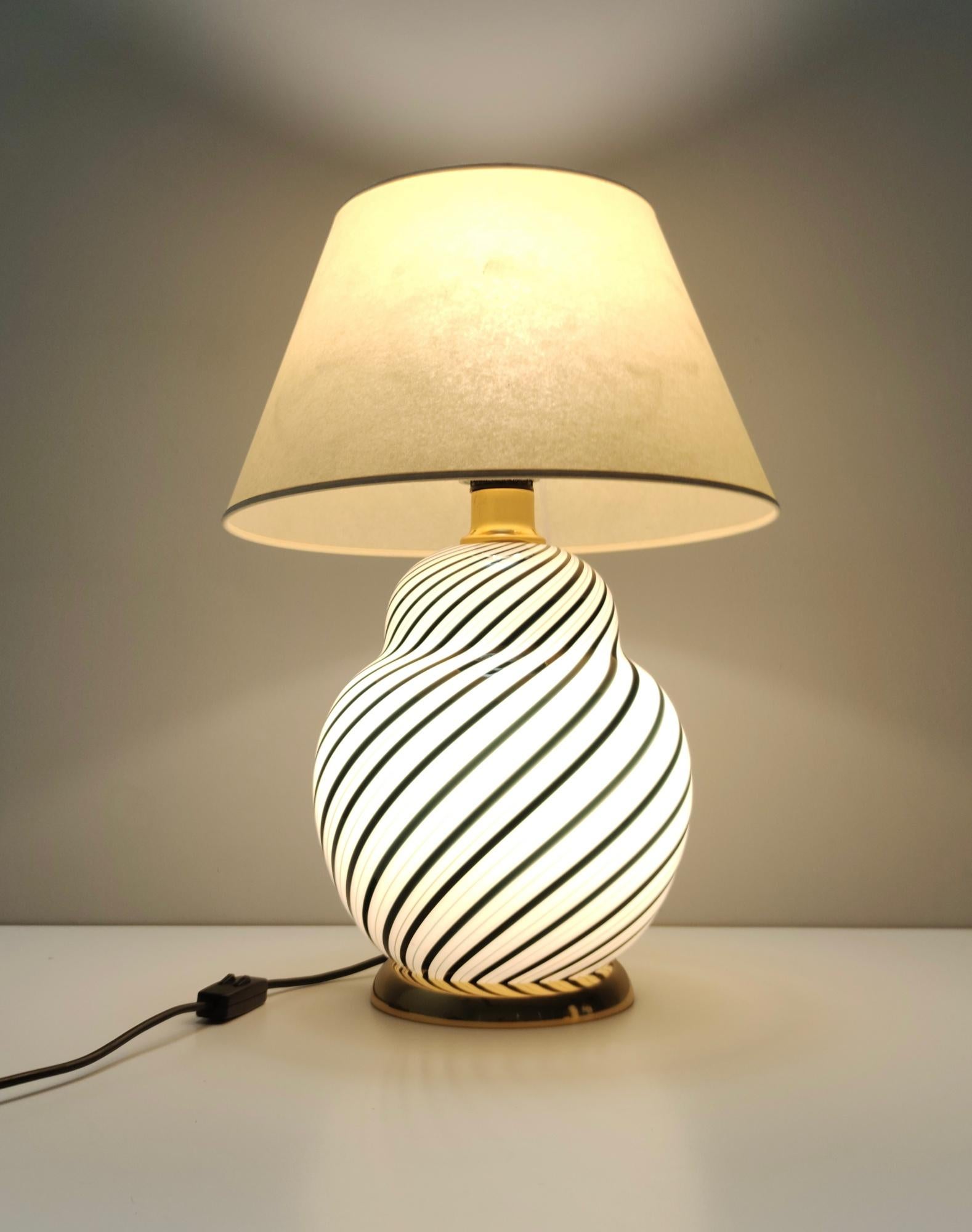 Post-Modern Postmodern Murano Glass Table Lamp in the Style of Lino Tagliapietra, Italy For Sale