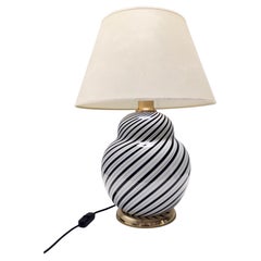 Lampada da tavolo postmoderna in vetro di Murano nello stile di Lino Tagliapietra, Italia
