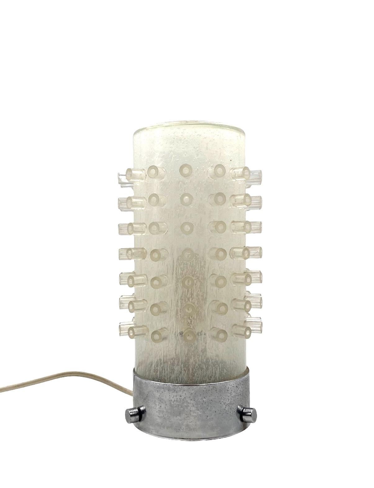 Italian Postmodern Murano glass table lamp, Italy 1980s For Sale