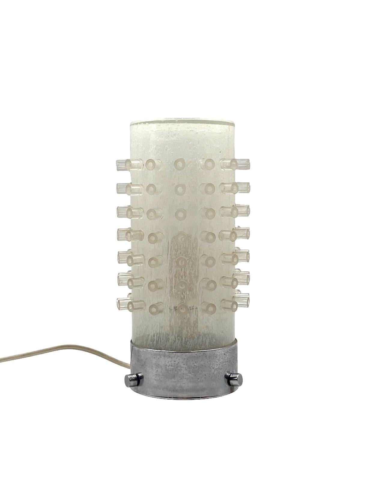 Art Glass Postmodern Murano glass table lamp, Italy 1980s For Sale