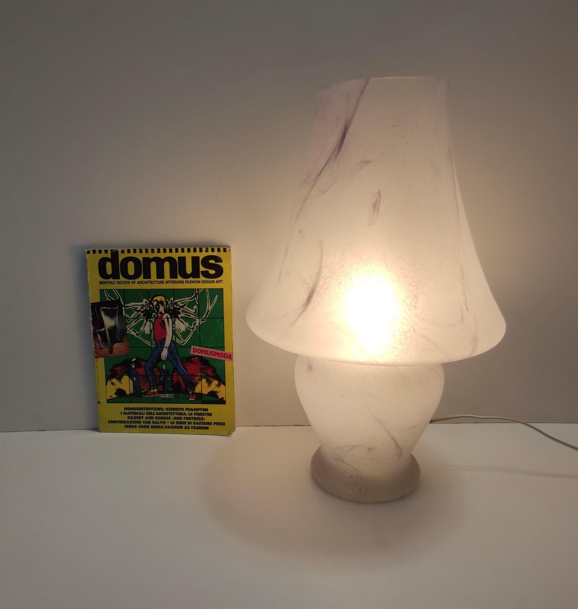 marble effect table lamp
