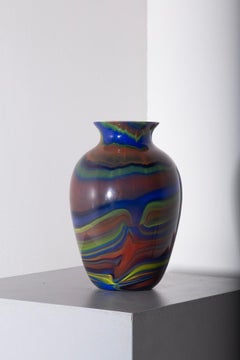 Postmodern Murano glass vase by Ottavio Missoni, Italy