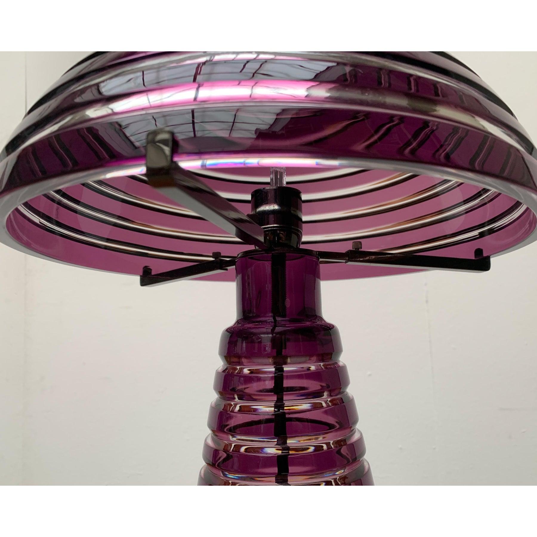 Lámpara de mesa posmoderna de cristal en forma de seta, Italia en Excelente estado para la venta en Hamburg, DE