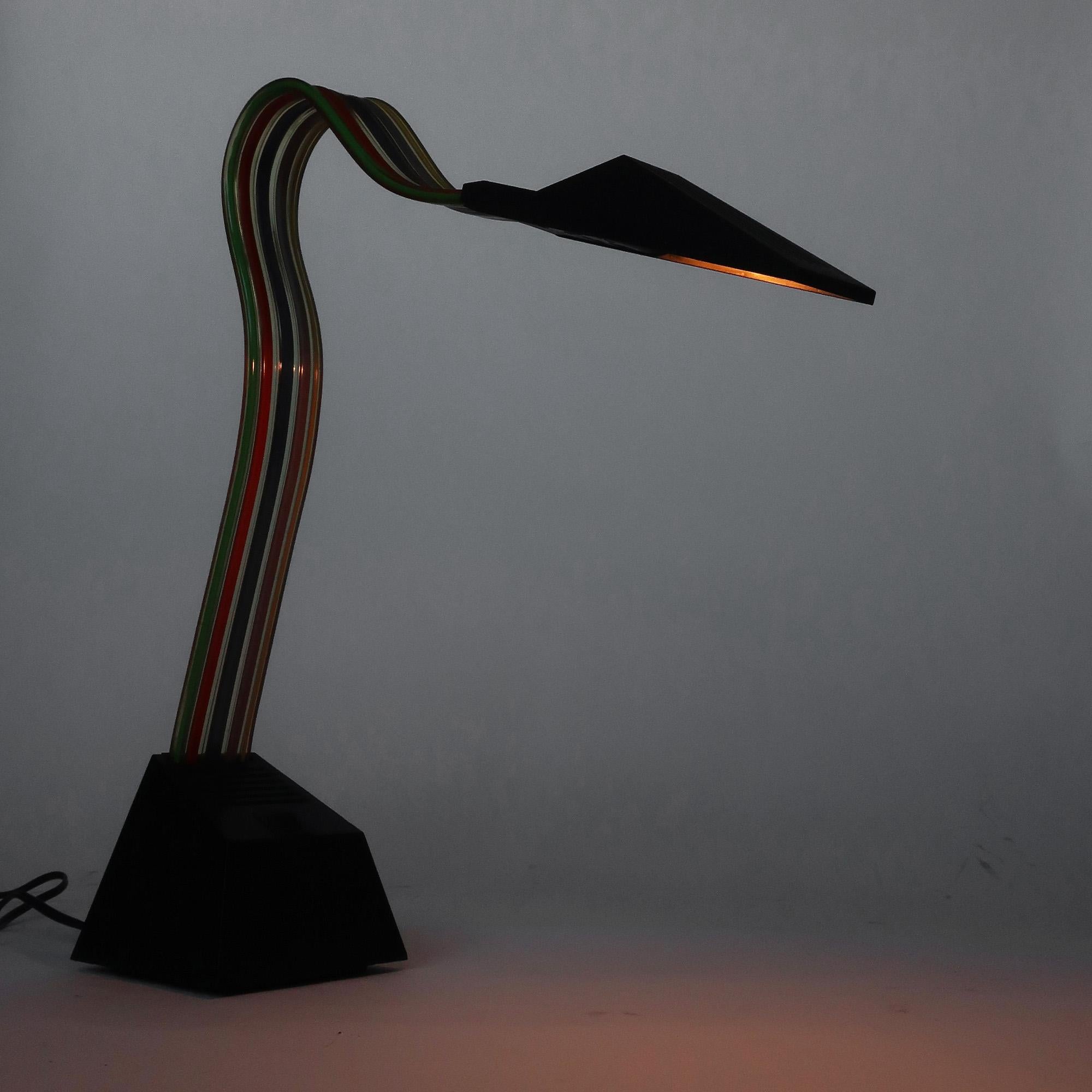 Metal Postmodern Nastro Table Lamp by Alberto Fraser for Stilnovo For Sale