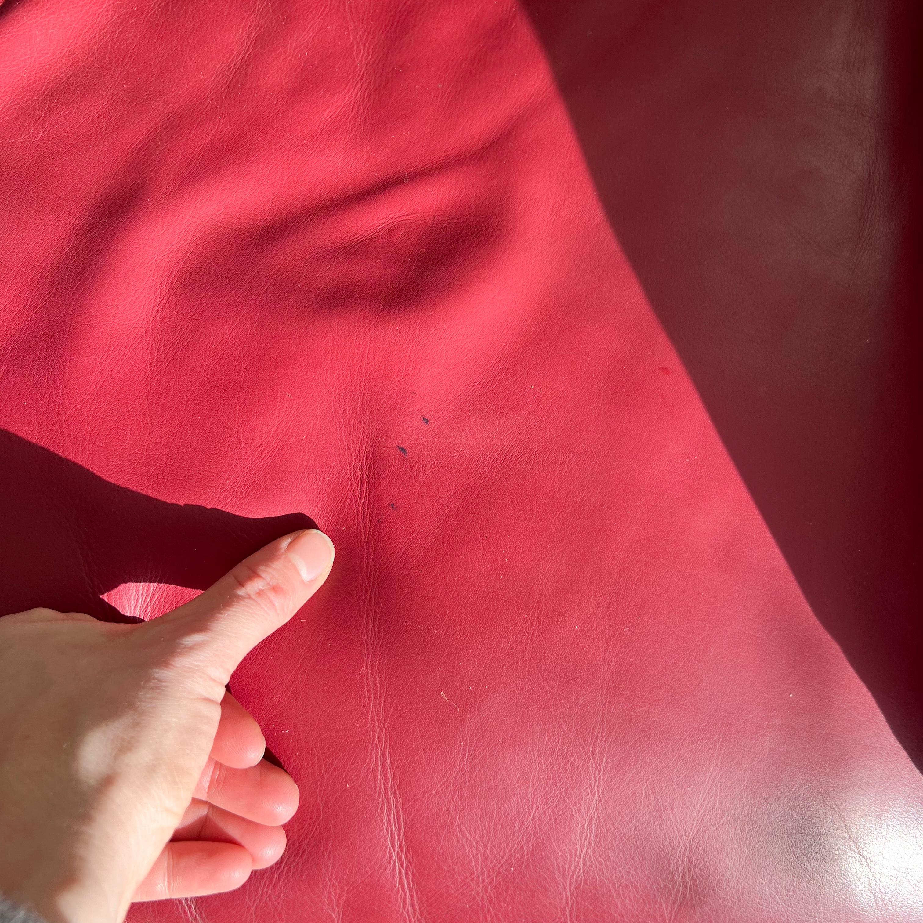 Postmodern Nicoletti Salotti Dark Red Leather Sofa/Loveseat - Made in Italy 2