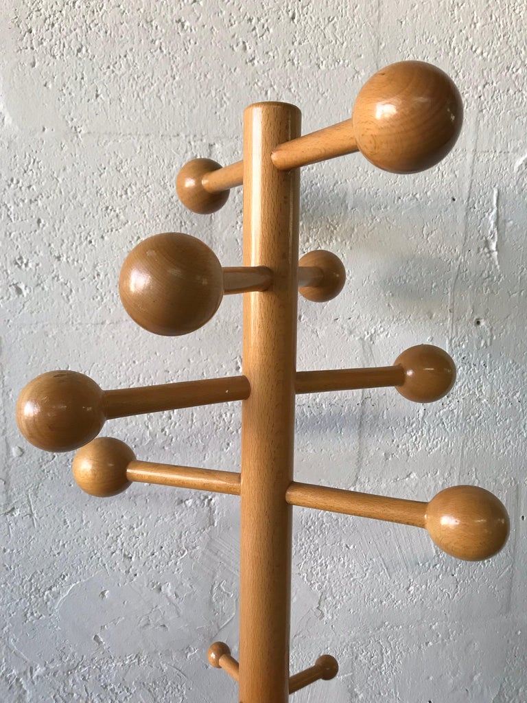 Postmodern Oak Coat Rack or Stand For Sale at 1stDibs oak coat stands