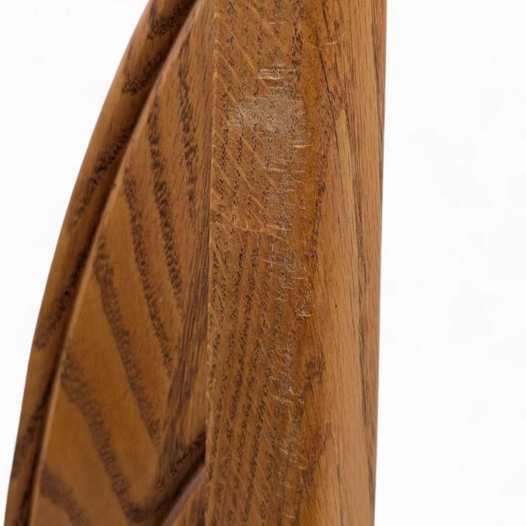 Sedie da pranzo postmoderne in Oak, velluto blu, set di 6, anni '80, USA in vendita 9