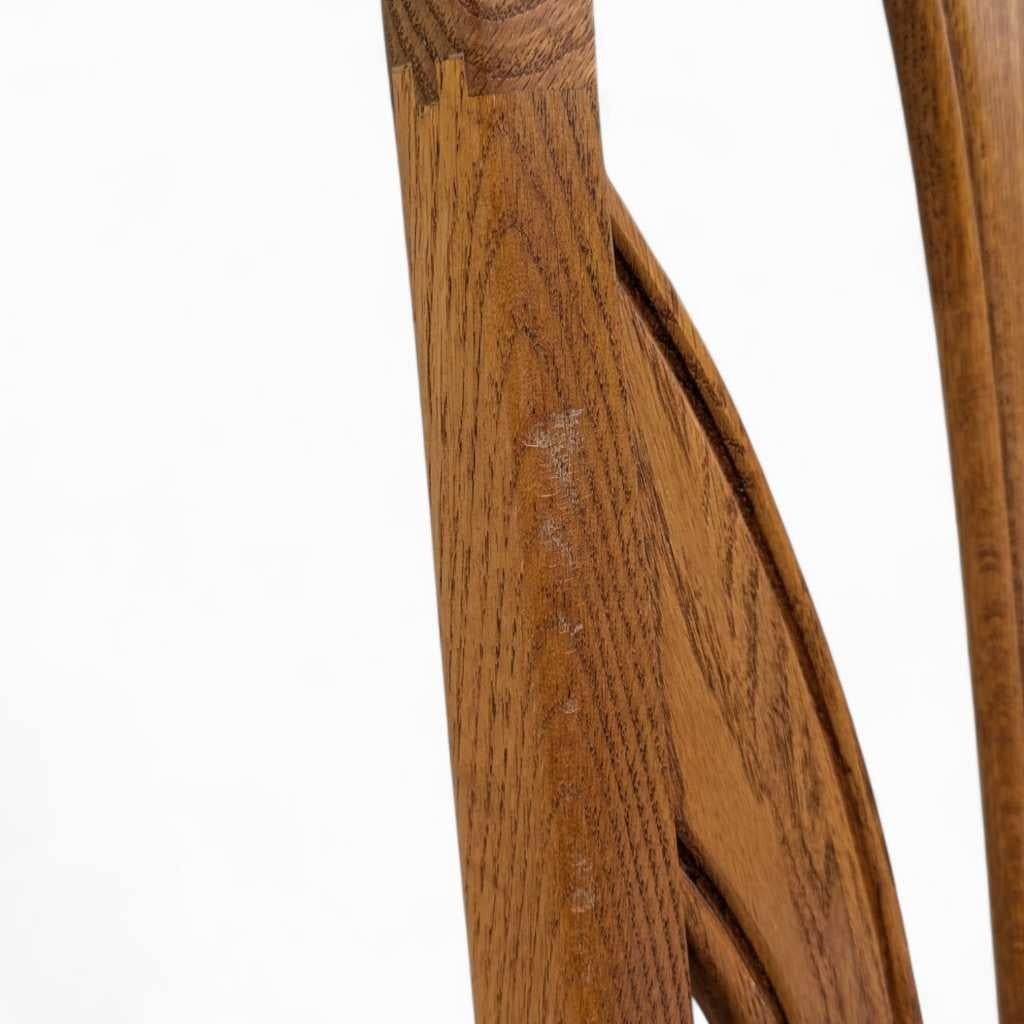Sedie da pranzo postmoderne in Oak, velluto blu, set di 6, anni '80, USA in vendita 10