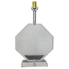 Postmodern Octagonal Lucite Base Table Lamp