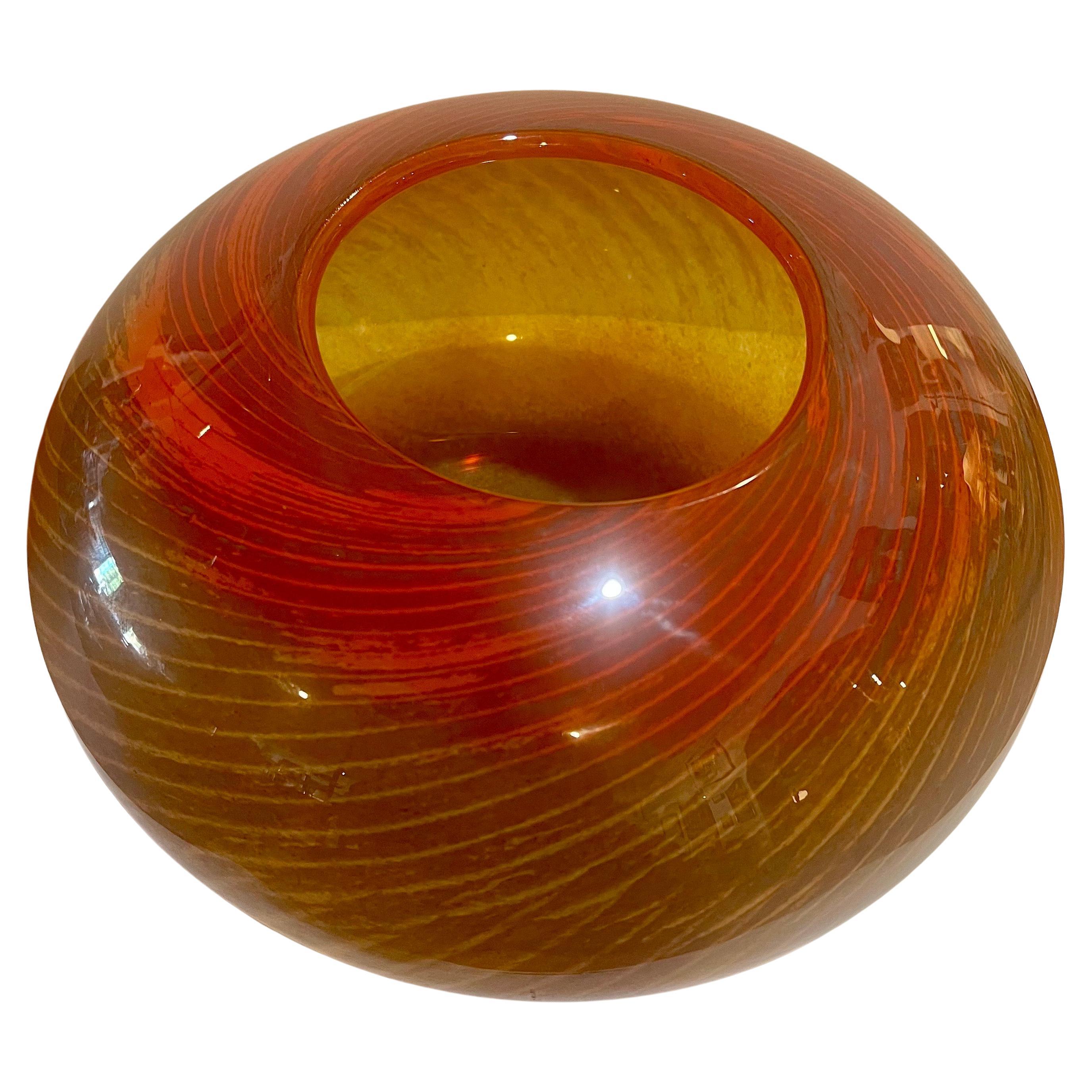 Oggetti Murano Art Glass Vase Signed R. Pell R Ricardas Peleckas, beautiful unique Italian glass vase signed circa 1980's gorgeous colors excellent condition , no chips or cracks.