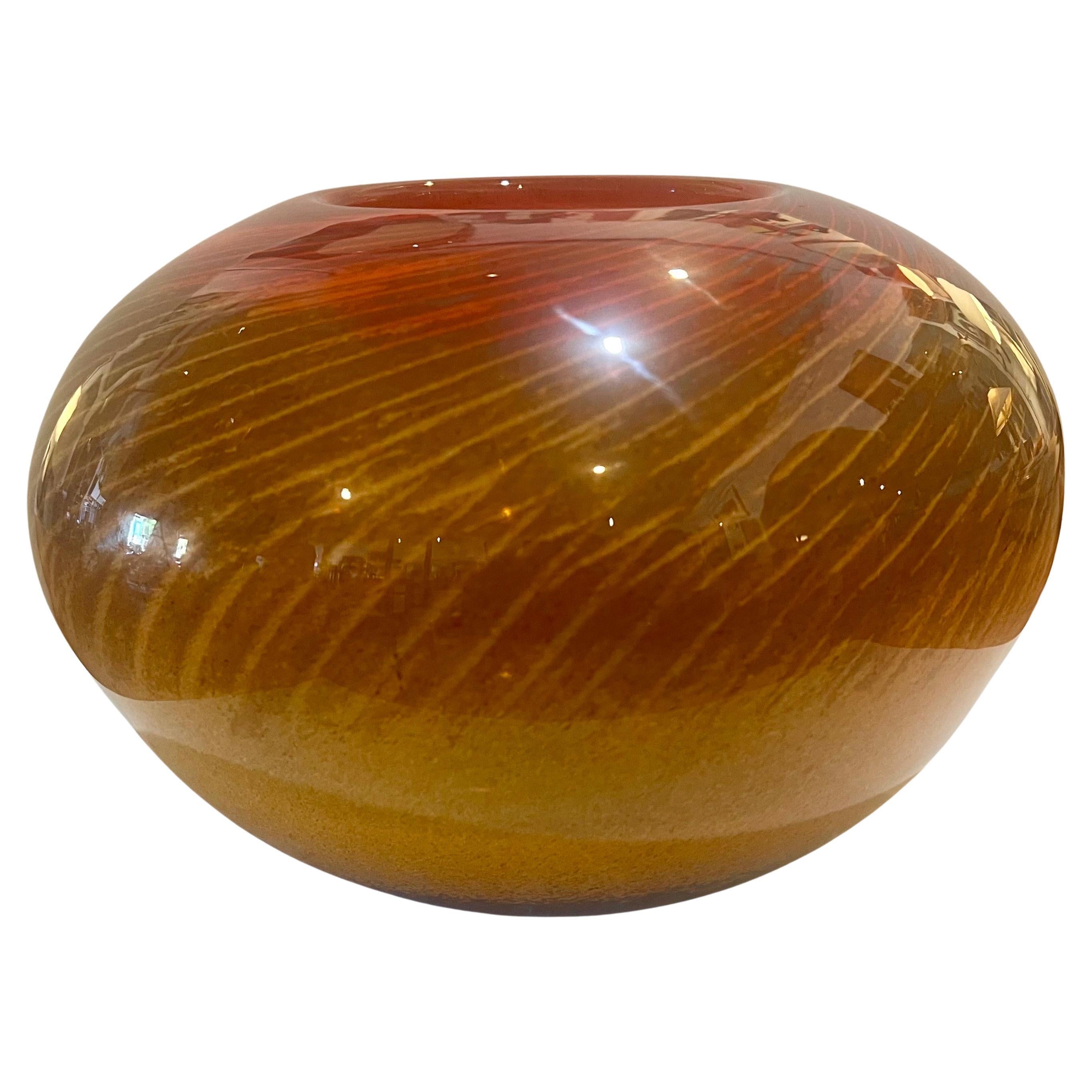 Post-Modern Postmodern Oggetti Murano Art Glass Vase Signed R. Pell R Ricardas Peleckas