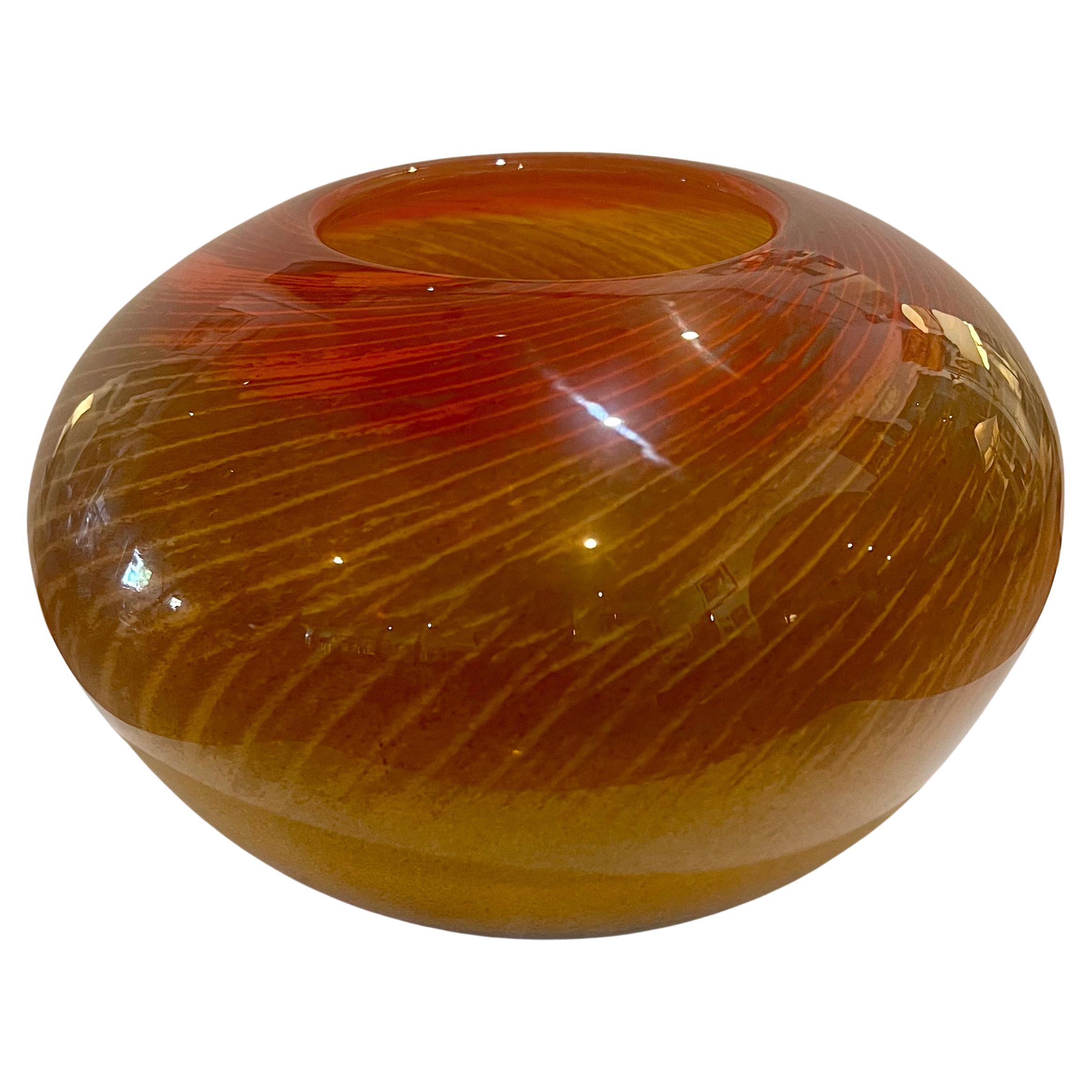 Postmodern Oggetti Murano Art Glass Vase Signed R. Pell R Ricardas Peleckas In Excellent Condition In San Diego, CA