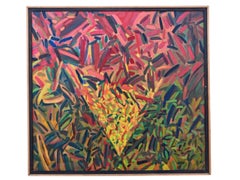 Postmodern oil on canvas titled "Kosutnjak - Autumn" by Zoran Vukovic, 1991