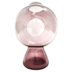 Postmodern Old Rose Murano Glass Vase with a Hole, Italy