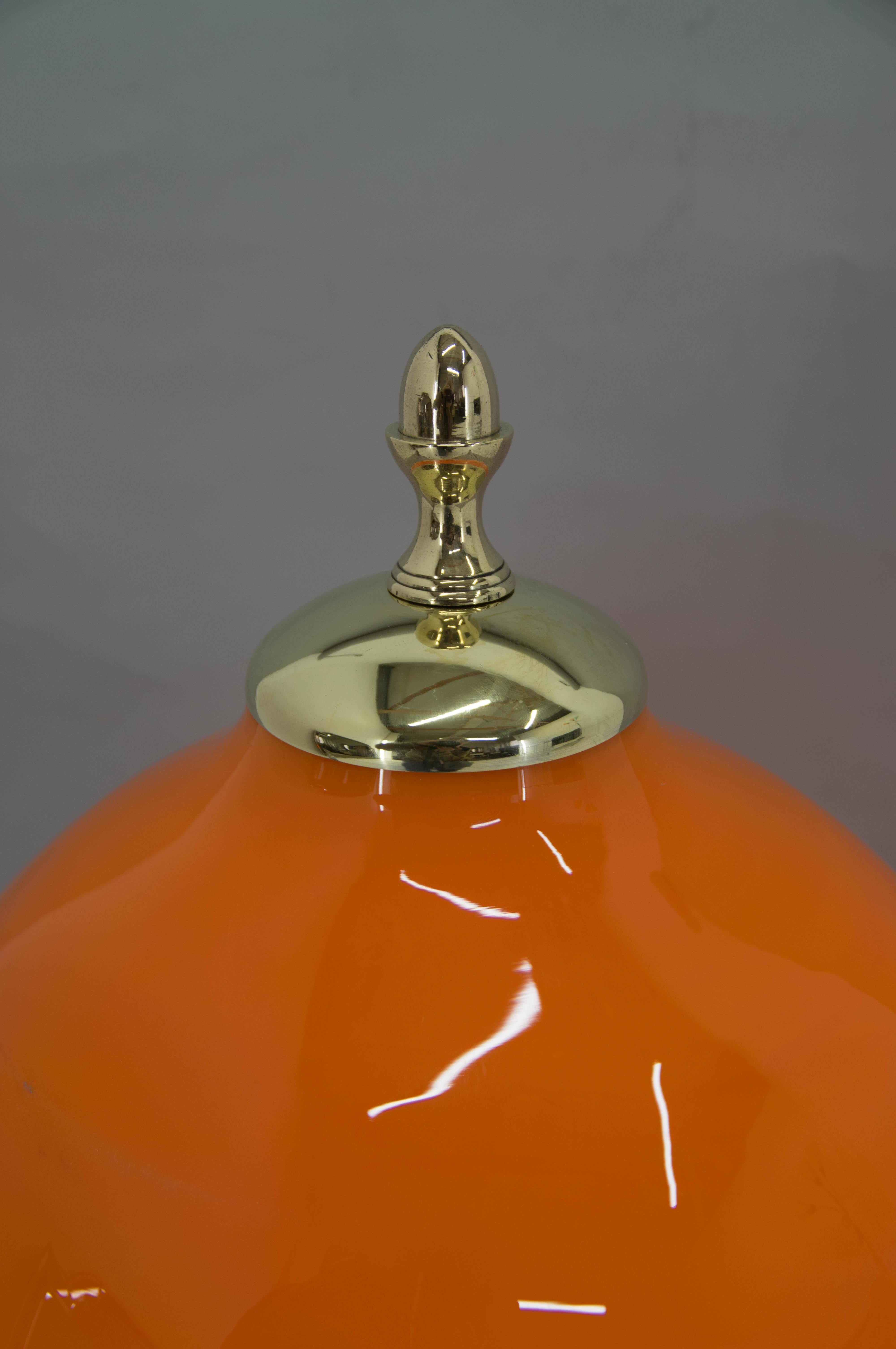 Postmodern Orange Glass Table / Floor Lamp, 2000s In Good Condition For Sale In Praha, CZ