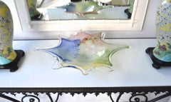 Postmodern Organic Form Blown Glass Bowl