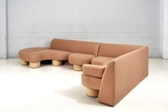 Postmodern Organic Form Sectional Sofa, 1980