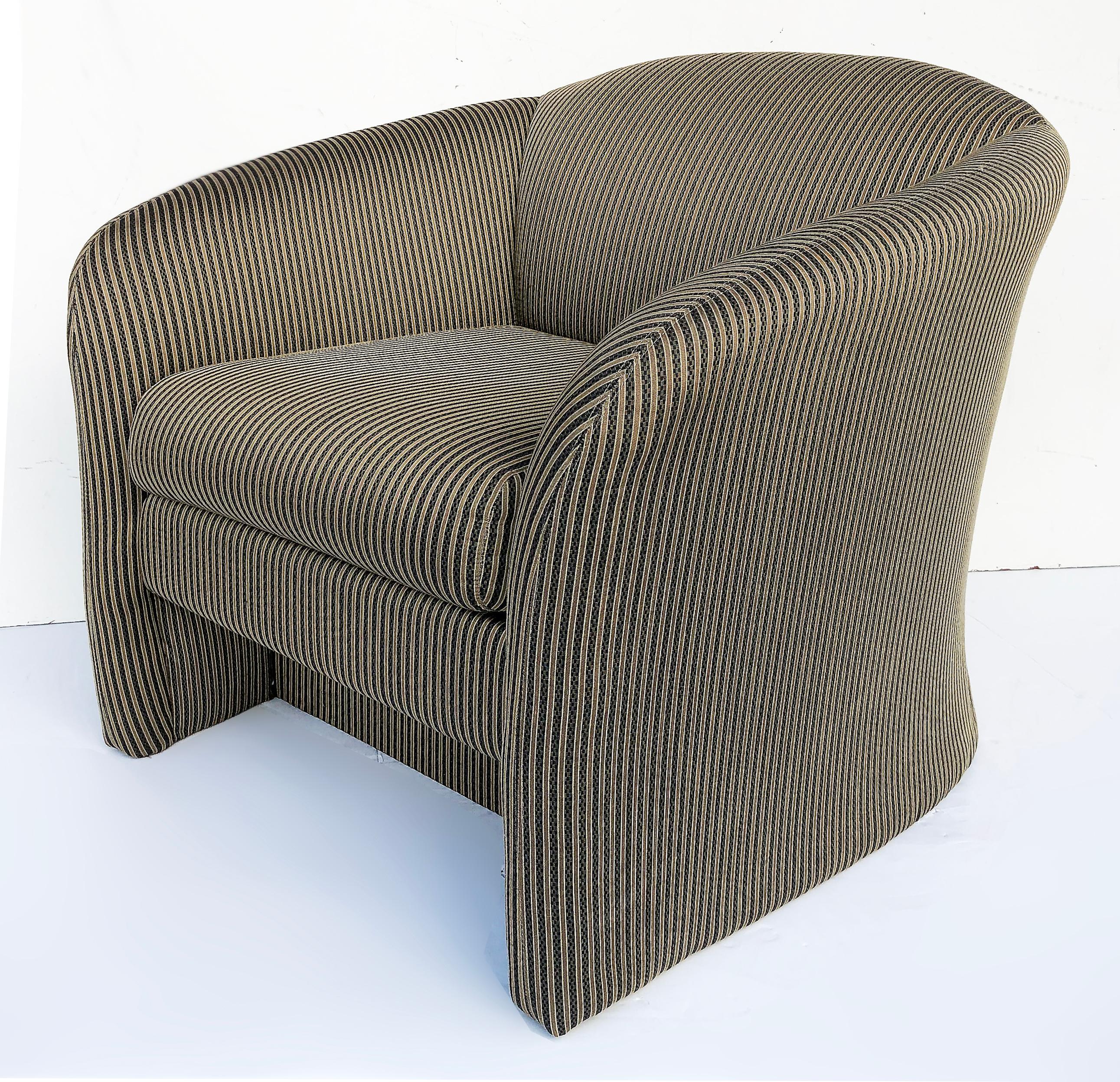 Post-Modern Postmodern Overscale Custom Lounge Club Chairs, a Pair