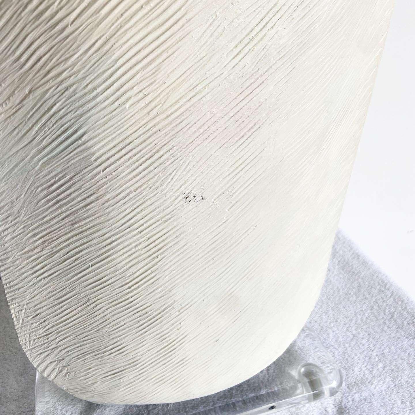 Late 20th Century Postmodern Oversized Ceramic and Lucite Table Lamp by Casual Lamps For Sale