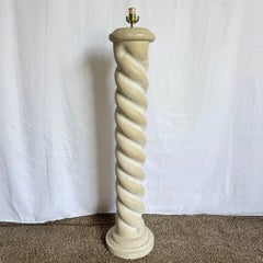Postmodern Painted Plaster Swirl Pillar Floor Lamp