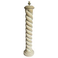 Lampadaire postmoderne en plâtre peint à spirale